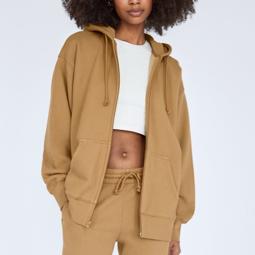 Aritzia TNA Cozy AF Boyfriend Zip up Hoodie Sweatshirt - Picture 8 of 13